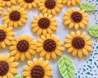 Sunflower Fondant topper,cake decoration,cupcakes topper,Sunflower fondant topper decoration,fondant flower /1inches each