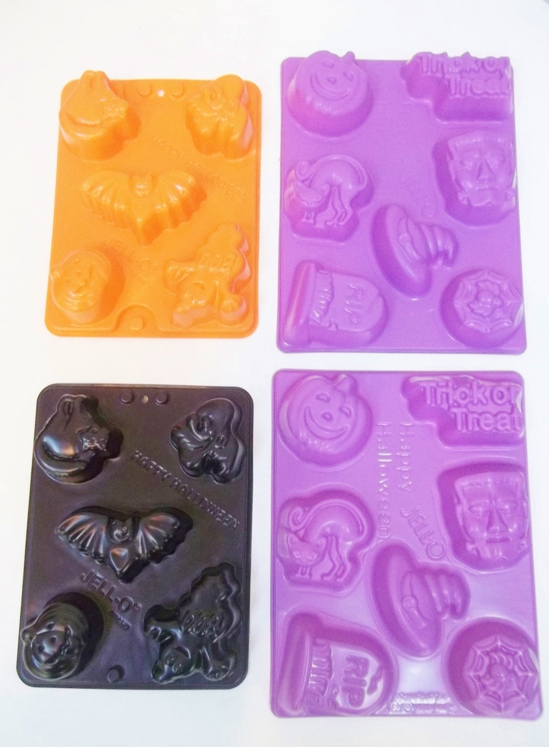 4 Vintage Halloween Jello Jiggler Molds 2 Different Ones Etsy
