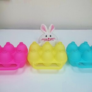 Jell-0 Jello Jiggler Egg Molds, Jello Jiggler Molds, Jello Eggs, Pink, Yellow Or Aqua SMOOTH Inside Your Choice FREE SHIPPING image 1