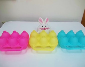 Jell-0 (Jello) Jiggler Egg Molds,  Jello Jiggler Molds, Jello Eggs, Pink, Yellow Or Aqua  - SMOOTH Inside - Your Choice - FREE SHIPPING!