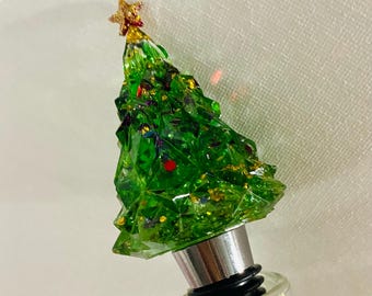 Christmas Tree Bottle Stopper - Holiday Gift
