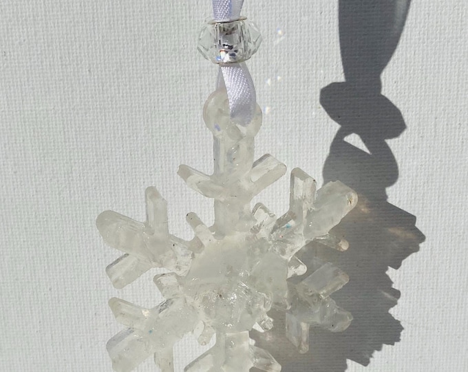 Snow White Snowflake Ornament - White Mountain Snow