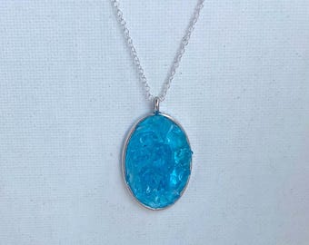 Turquoise Brilliance  Necklace - Made from Recycled Glass