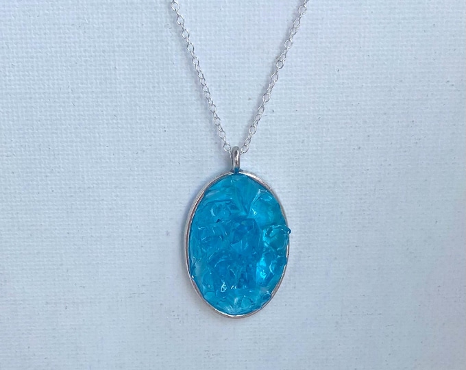 Turquoise Brilliance  Necklace - Made from Recycled Glass