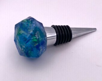 Sea Glass Crushed Recycled Glass Bottle Stopper - Small