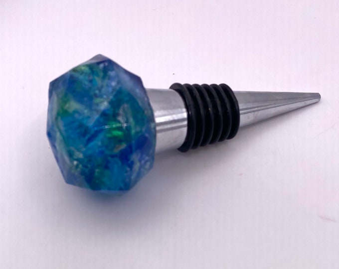 Sea Glass Crushed Recycled Glass Bottle Stopper - Small