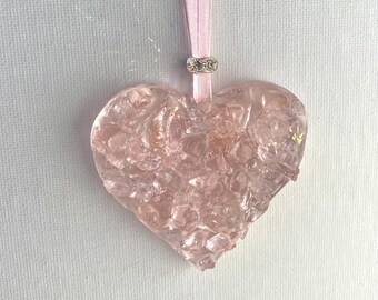 Princess Pink Perfectly Imperfect Heart with Heart Ornament