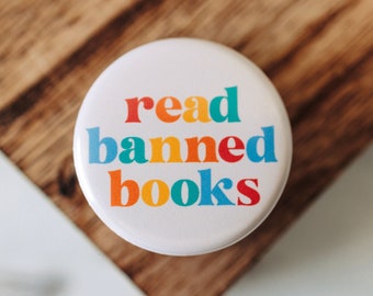 Read Banned Books Pinback Button | 1.25 Inch Pin