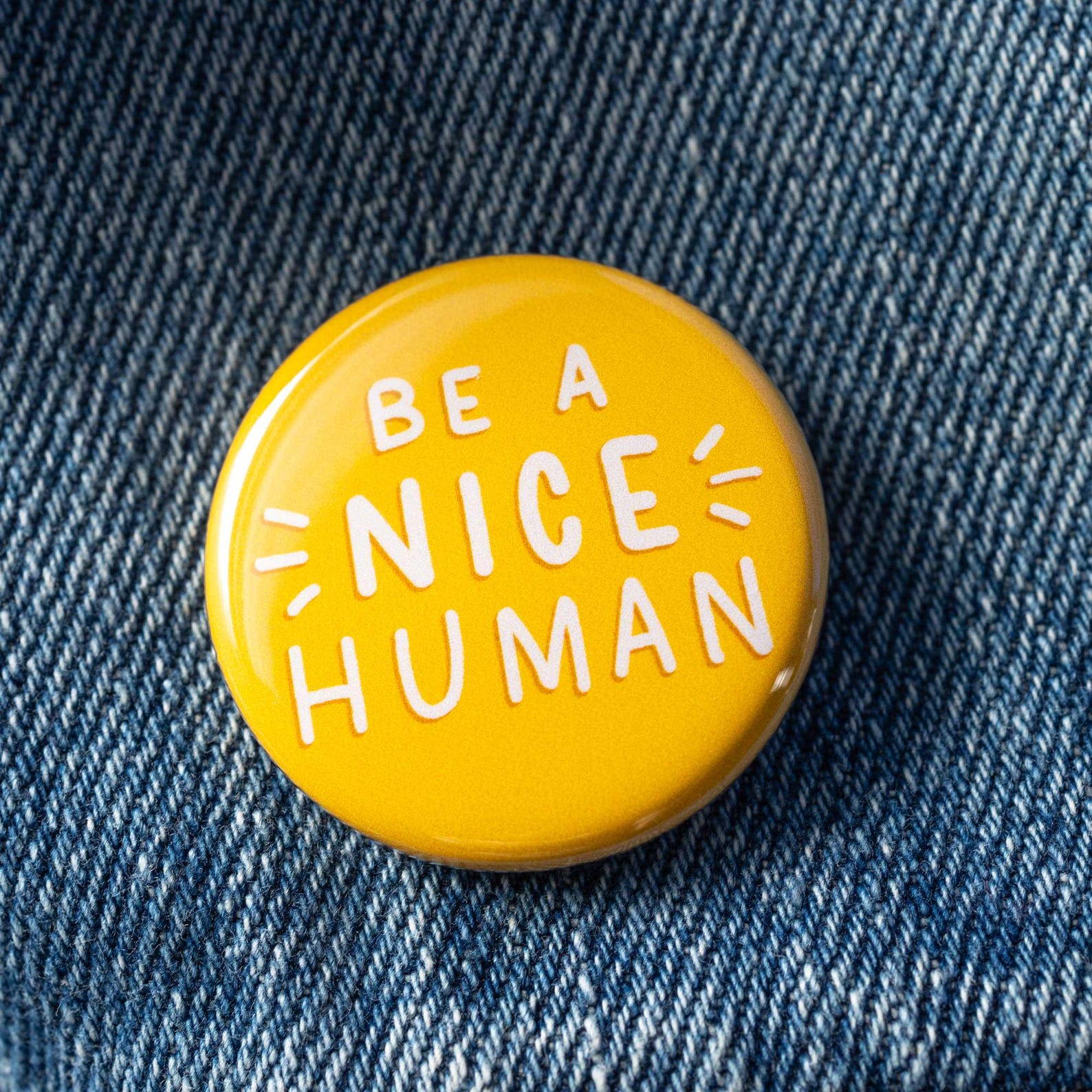 Be a Nice Human Pinback Button, 1.25 Inch Pin - Etsy