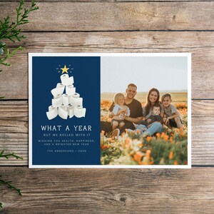 We Rolled With It digitale kerstkaart |  Foto kerstgroet | Grappige kerstkaart | Afdrukbaar, 5 x 7 digitale download