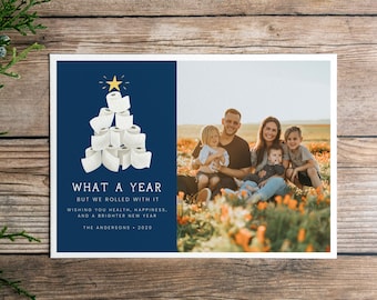 We Rolled With It Digital Holiday Card |  Photo Christmas Greeting | Funny Christmas Card | Printable, 5x7 Digital Download