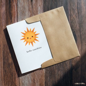 Hello Sunshine Greeting Card A2 Size Card image 3