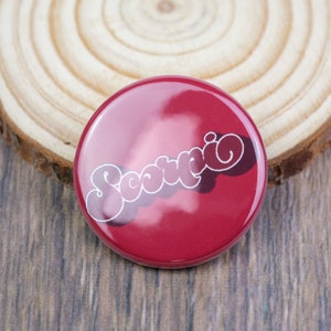 Scorpio Retro Pinback Button |  Zodiac Button | 1.25 Inch Pin