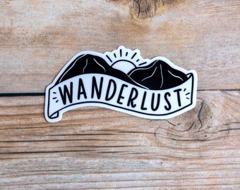 Wanderlust 3" Vinyl Sticker | Travel Sticker | Glossy Waterproof Sticker | Water Bottle Sticker | Laptop Sticker