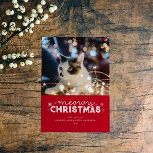 Carte Pour Les Fêtes numérique de photo de Noël de Zazzle.be Liste d'envies Vous avez des idées ? E-Carte de Noël avec un chat | Carte de vœux modifiable | Imprimable, téléchargement numérique 5 x 7