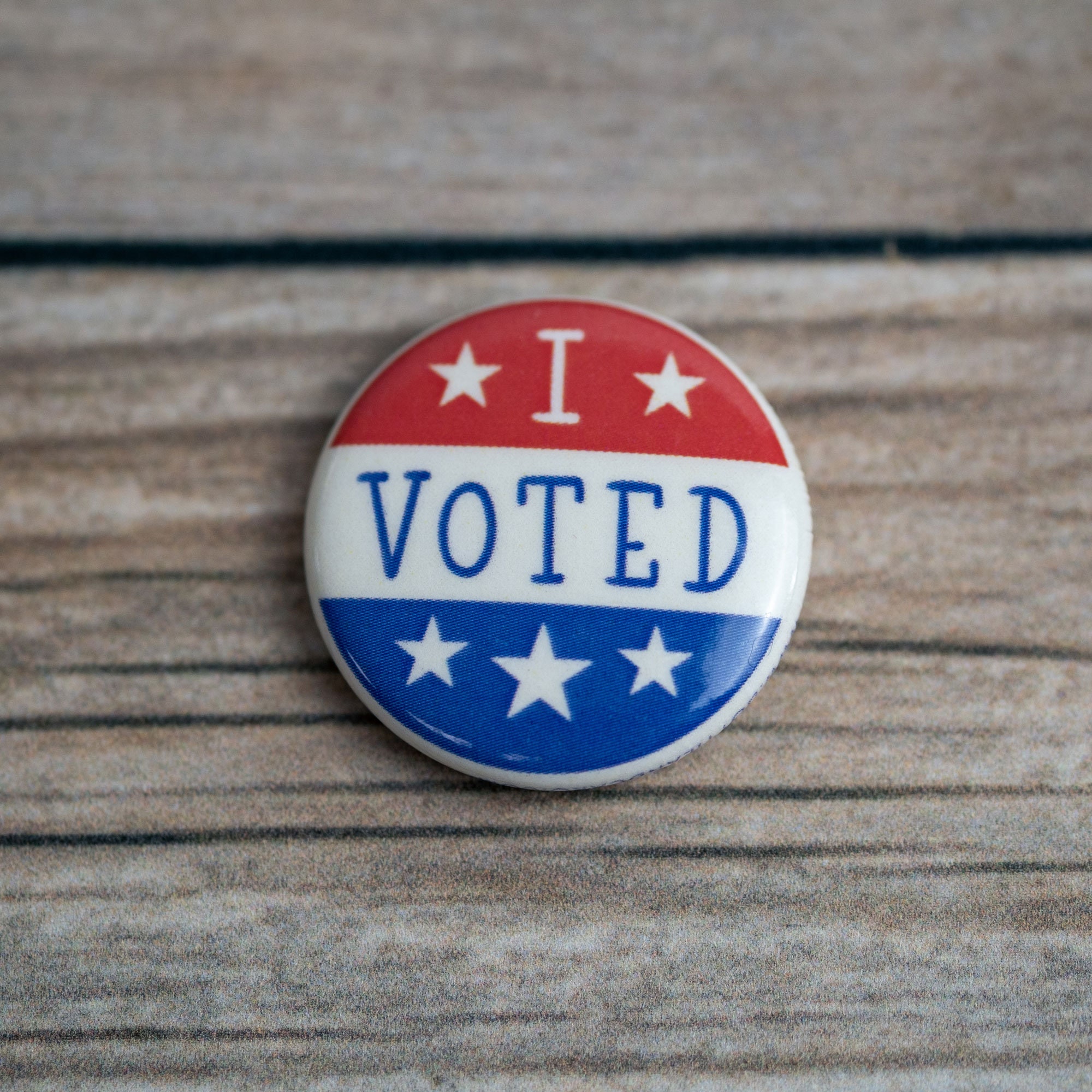 I Voted Pinback Button, 1 Inch Pin