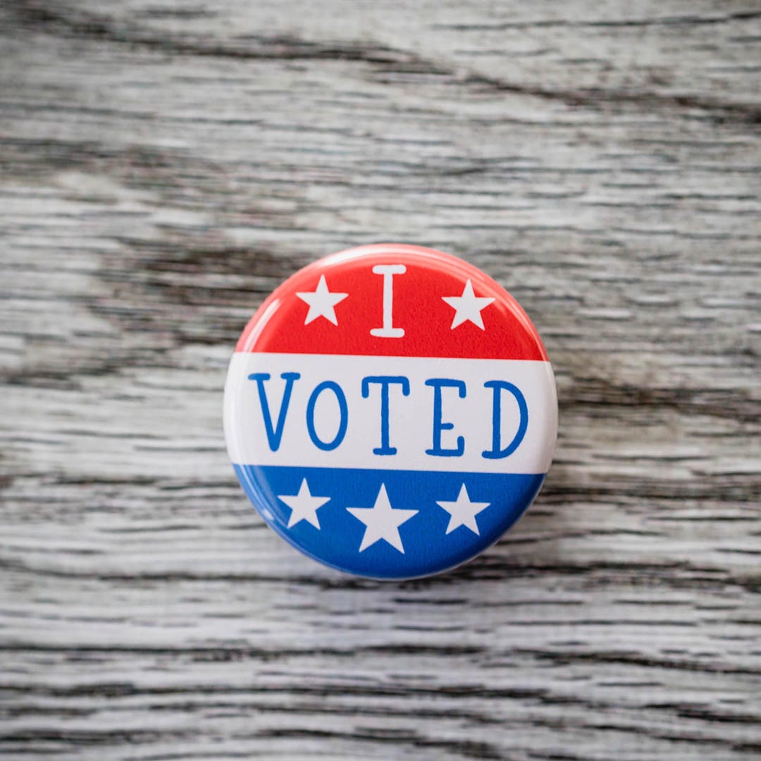 I Voted Pinback Button, 1.25 Inch Pin - Etsy