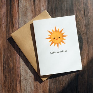 Hello Sunshine Greeting Card A2 Size Card image 1