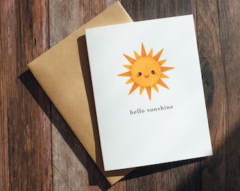 Hello Sunshine Greeting Card | A2 Size Card