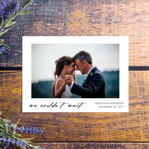 We Couldn&#39;t Wait Elopement Announcement, Change of Plans, Printable, 5x7 Digital Download