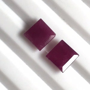 6MM,natural unheated ruby square for sale.perfect for earring.