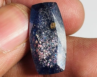 22x11MM,natürlicher facettierter Iolith blutunterlaufenes Achteck.
