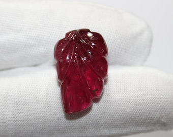 Rosa Turmalin Blatt Carving, Edelstein für Schmuck
