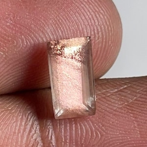 Gorgeous natural oregon sunstone,loose shiny oregon sunstone octagon cut,1.90cts.