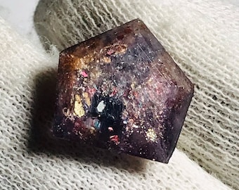 Multi Flocken BLOODSHOT IOLITH Sonnenstein Fancy Cut.12.50MM