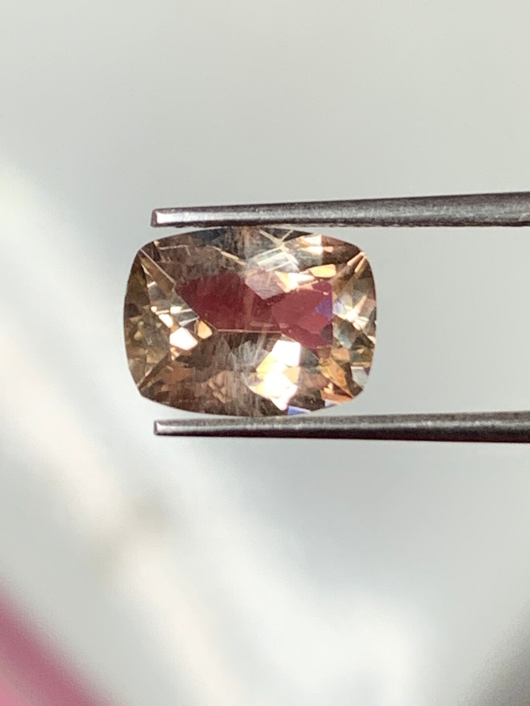 Flashy Natural Oregon Sunstone,faceted Oregon Sunstone for Sale.1.30cts