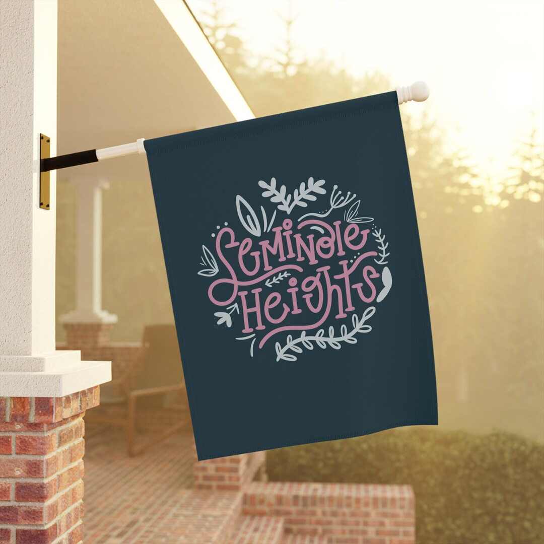 Seminole Heights House Flag Floral House Flag 24.5 X 32 Double Sided ...