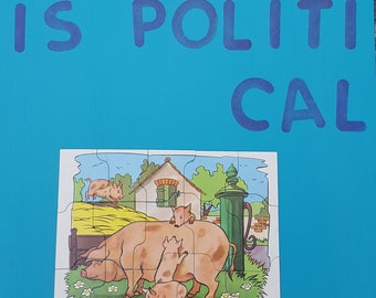 Collage "Eating is political I" Mixmedia