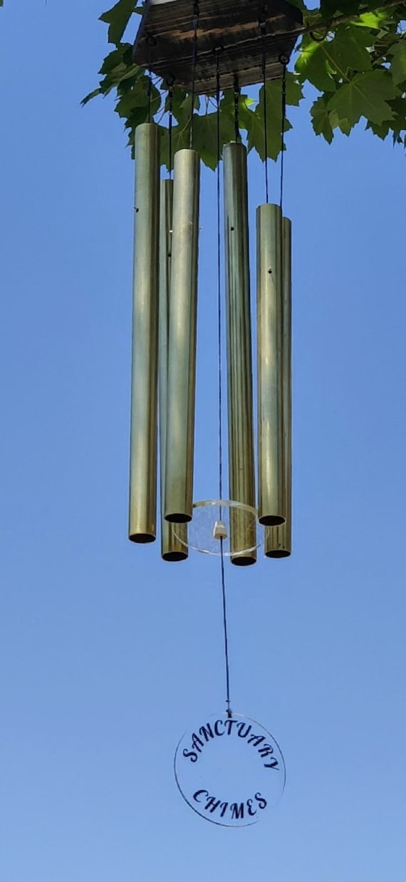 Soothing, Hand-made Brass Wind Chimes Tuned to an Ancient Scale