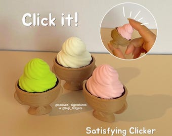 Taiyaki Icecream Clicker - Fidget Spielzeug, Handgemacht, Japanisches Essen