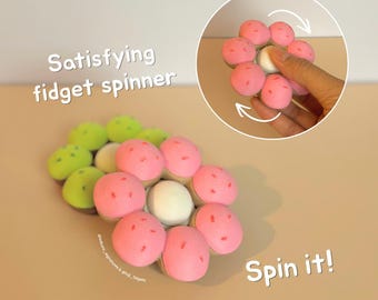 Mochi Donut Fidget Spinner - Handgefertigtes Satisfoying Spielzeug, Japanisches Essen