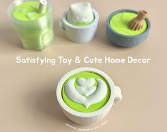 Matcha Latte Clicker - Handgefertigtes Fidget Spielzeug aus Japan
