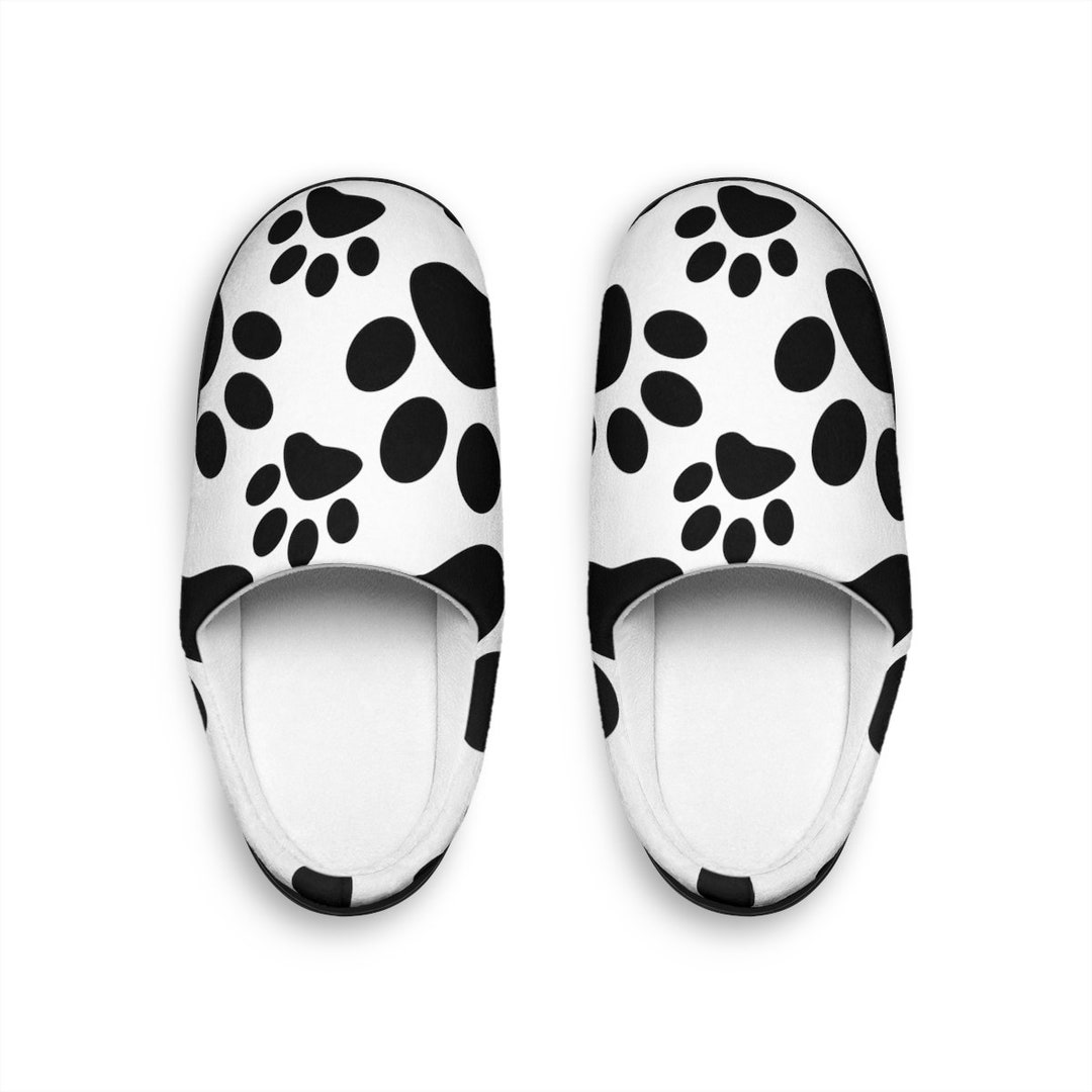 Paw Print Women's Indoor Slippers Dog Lover Slippers - Etsy