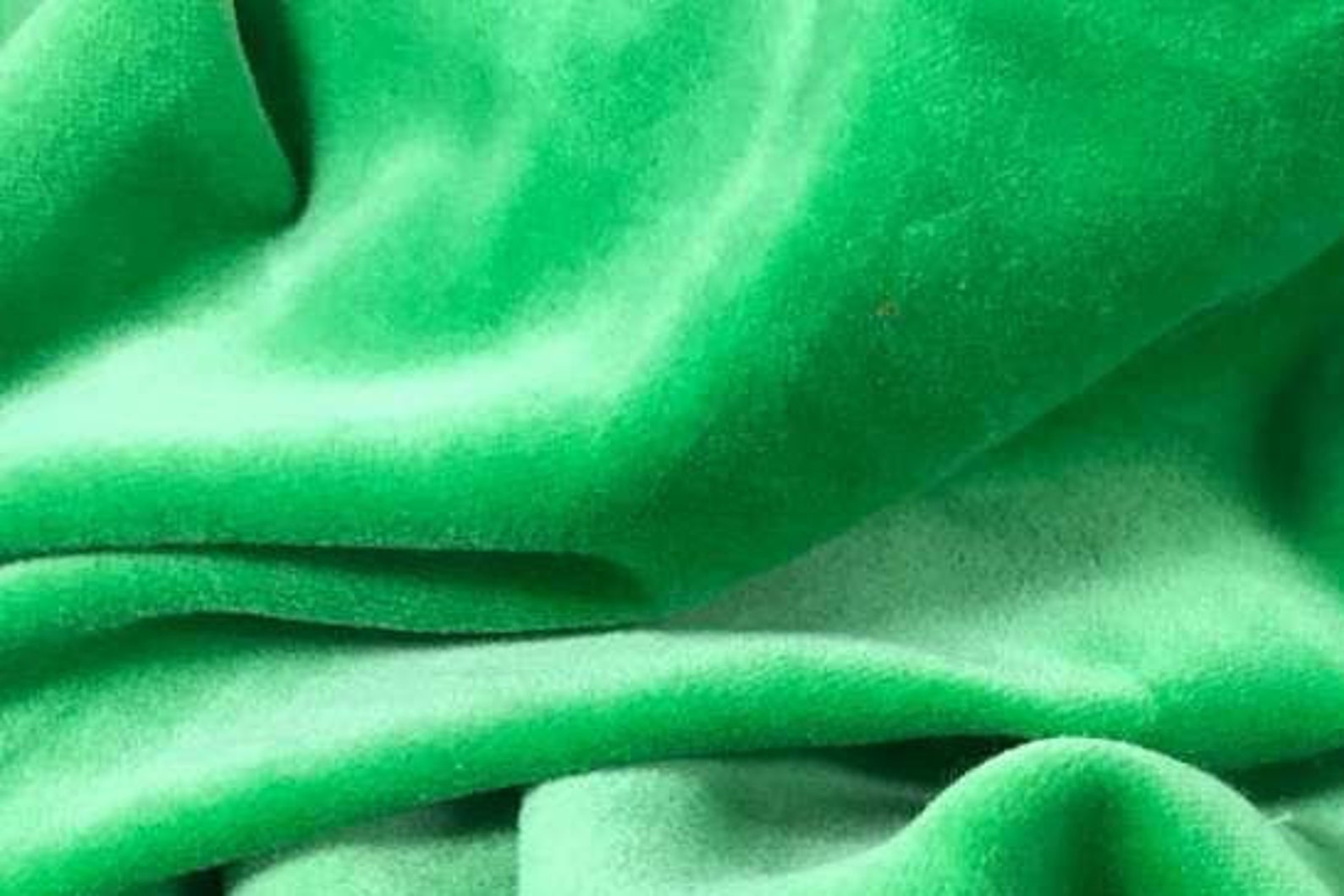 Green Velvet Fabric 45 Wide Light Weight High Quality Etsy
