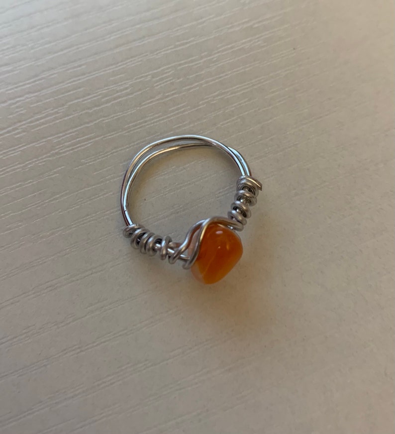Gemstone Rings Thick Wire