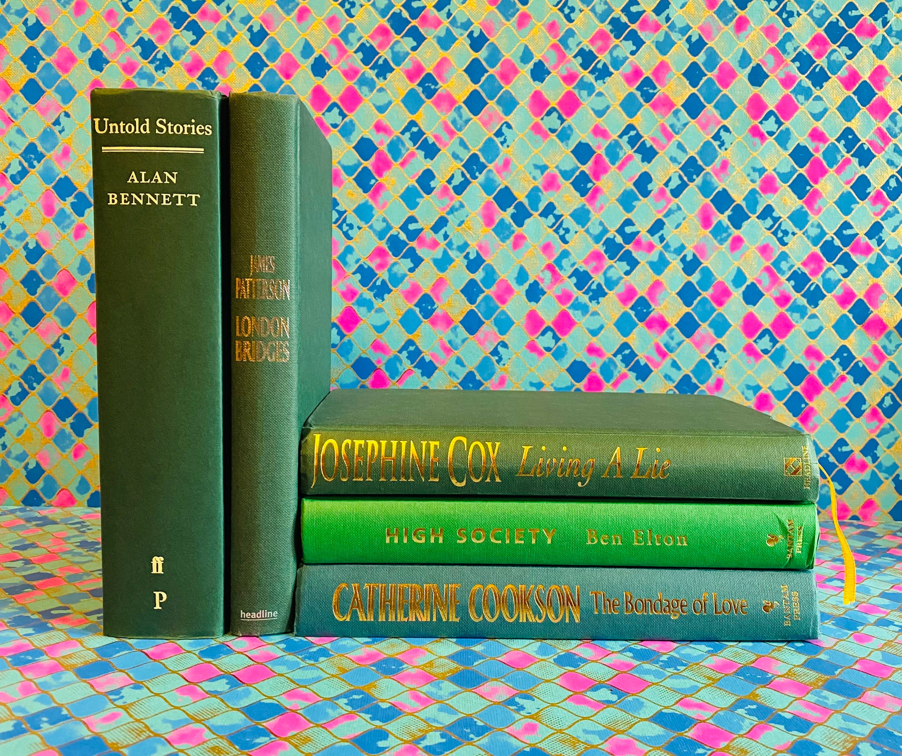 Dark Green Decor Stack of Books Decorative Designer Books Etsy
