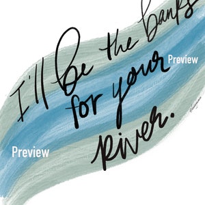 Banks For Your River Bundle NEEDTOBREATHE Lyrics/Digital Print