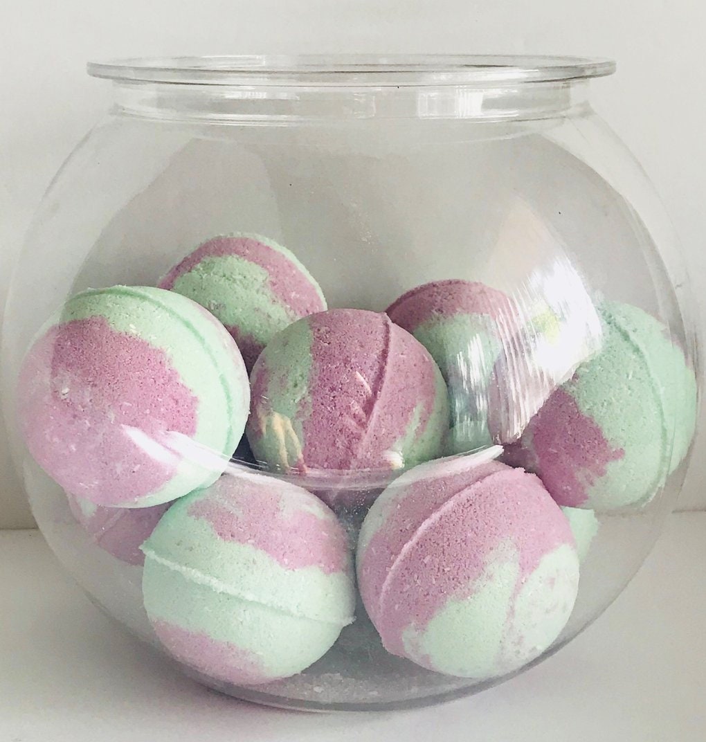 Bath Bomb Box Set of 5 Natural Bath Bombs with Essential Etsy