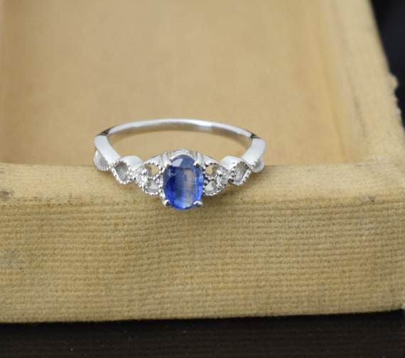 Kyanite Ring 925 Sterling Silver Engagement ring Wedding | Etsy