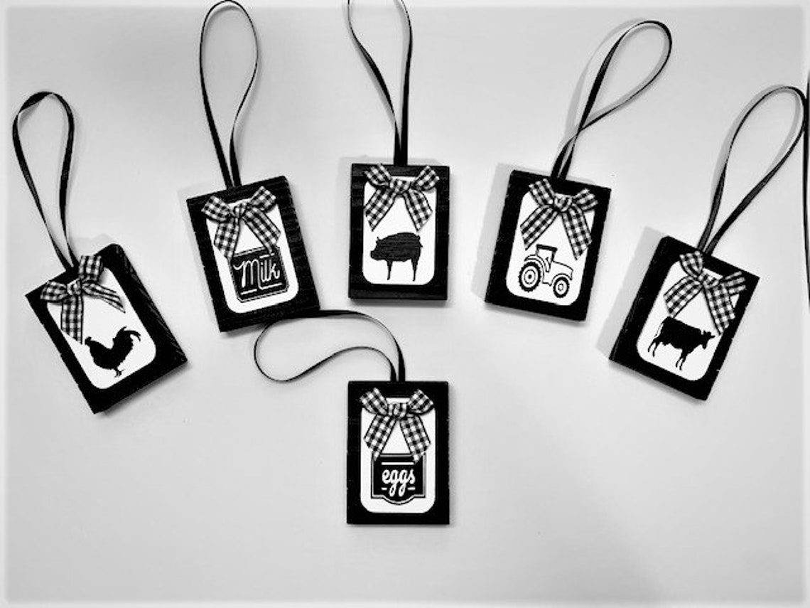 Farmhouse Ornaments Farmhouse Christmas Wood Ornaments Etsy