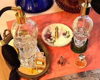 SKULL atomizers! 2 sizes to choose from! Use for perfume, room or linen spray, or to spritz cocktails! Priced separately; discount for both