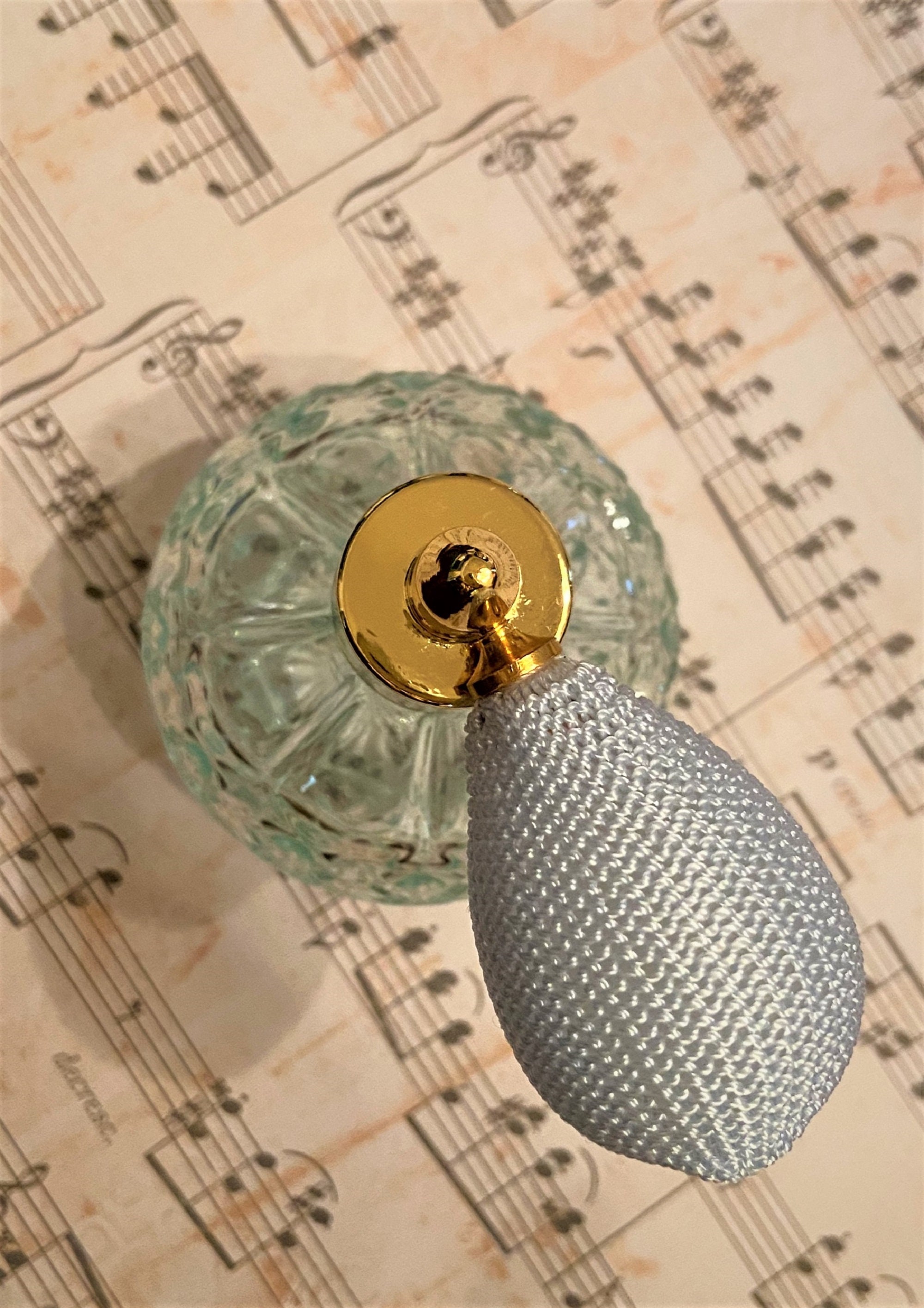 Quality Sky Blue Perfume Atomizer W/ Golden Trim Never Been Etsy