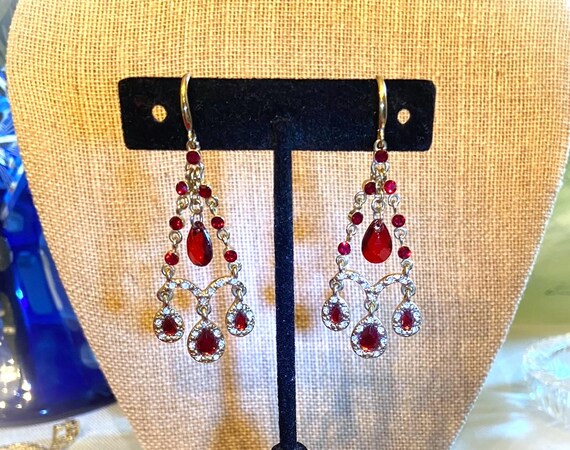 Lots of dangles! Ruby crystals & sparkling CZs co… - image 6