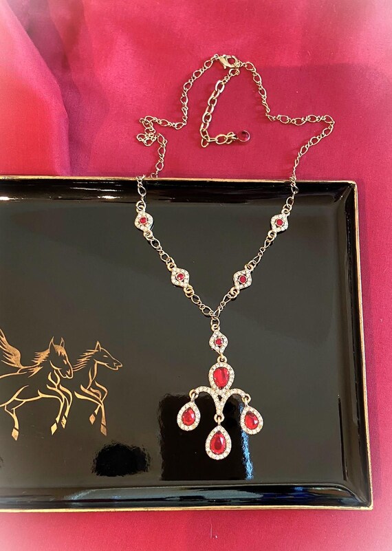 Lots of dangles! Ruby crystals & sparkling CZs co… - image 7