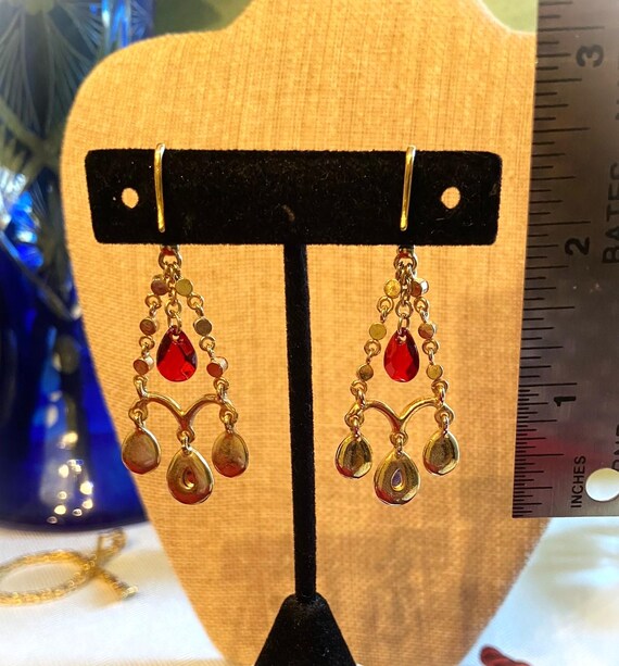 Lots of dangles! Ruby crystals & sparkling CZs co… - image 3