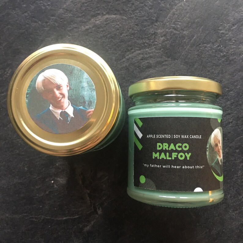 Draco Malfoy Apple Scented Candle Etsy